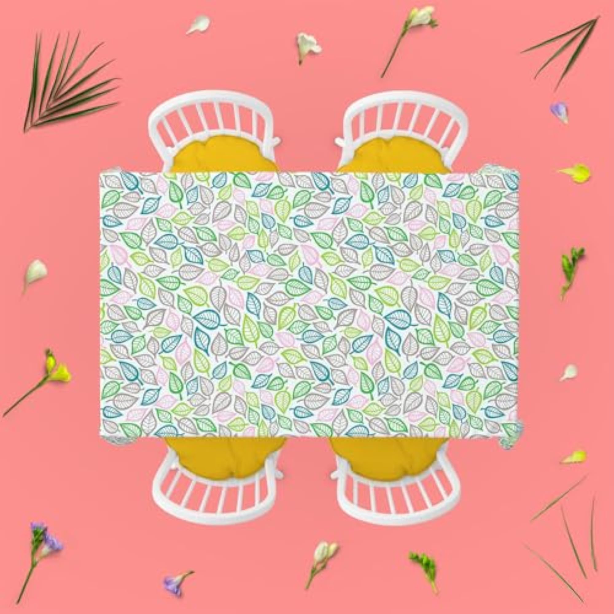 Summer Leaf Table Cloth Cover for Dining & Center Table